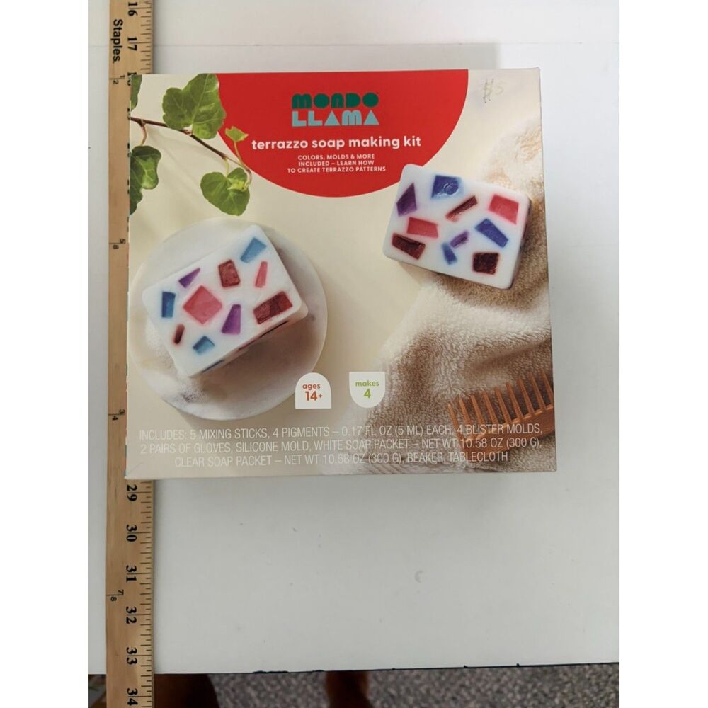 Mondo Llama Terrazzo soap making kit NIB